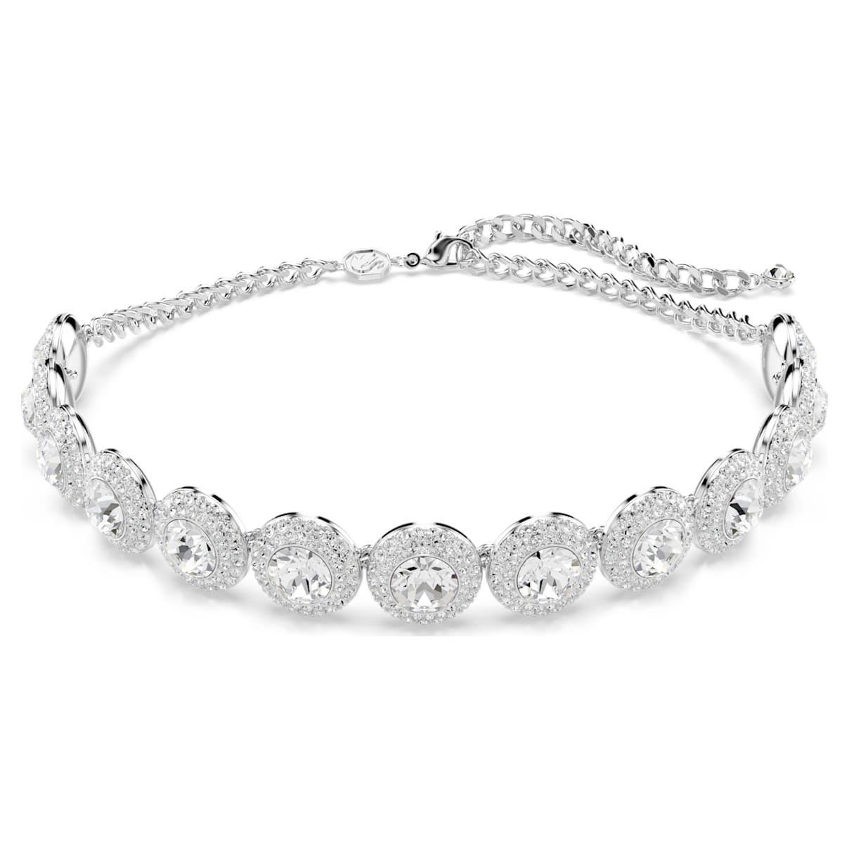 Una Angelic choker, Wit, Rodium toplaag