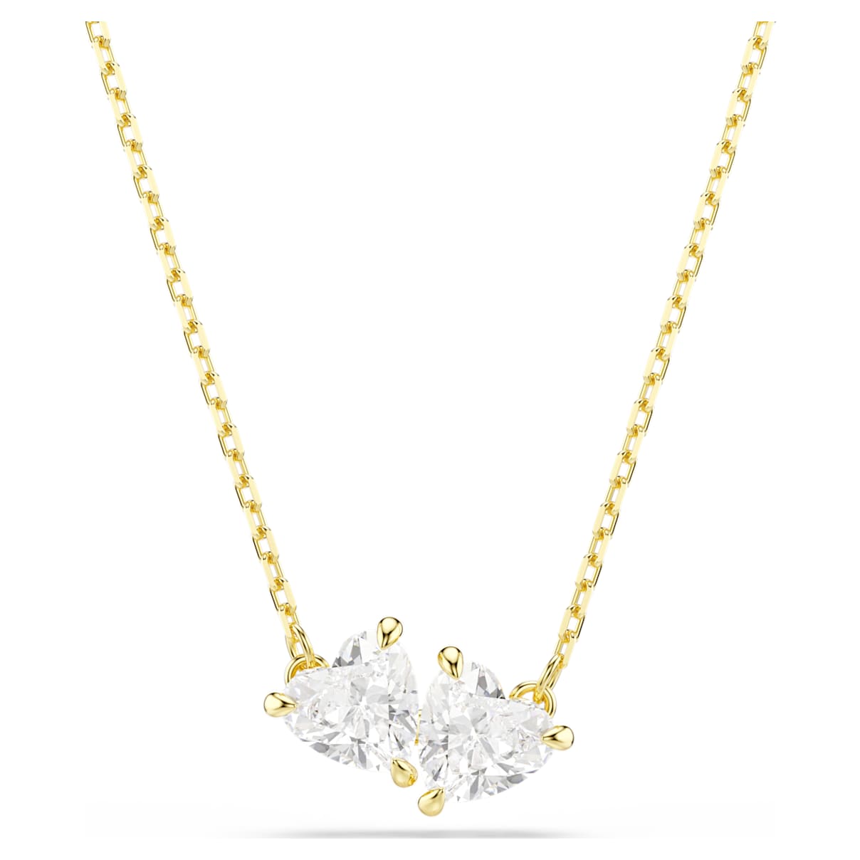 

Mesmera Attract necklace, Heart, White, Gold-tone plated