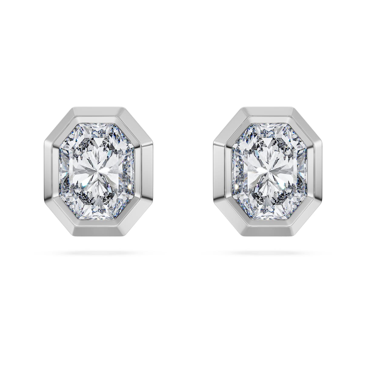 

Octagon stud earrings, Lab-grown diamonds 1.0 ct tw, Octagon shape, 14K white gold