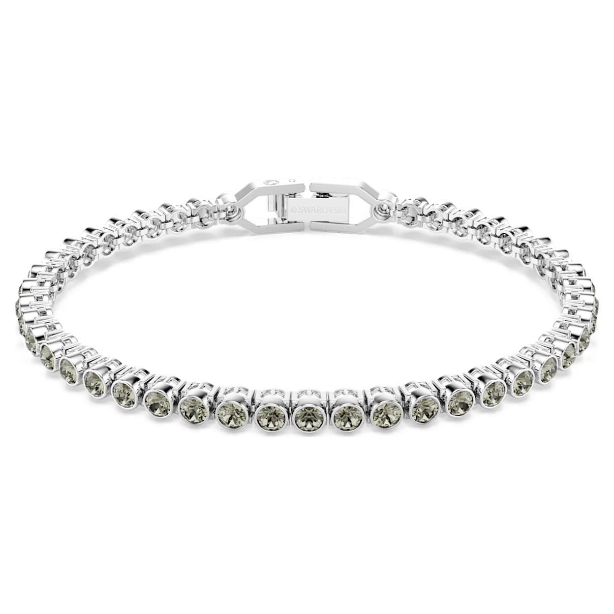 

Bracciale Tennis Imber Emily, Taglio Round, Nero, Placcato rodio