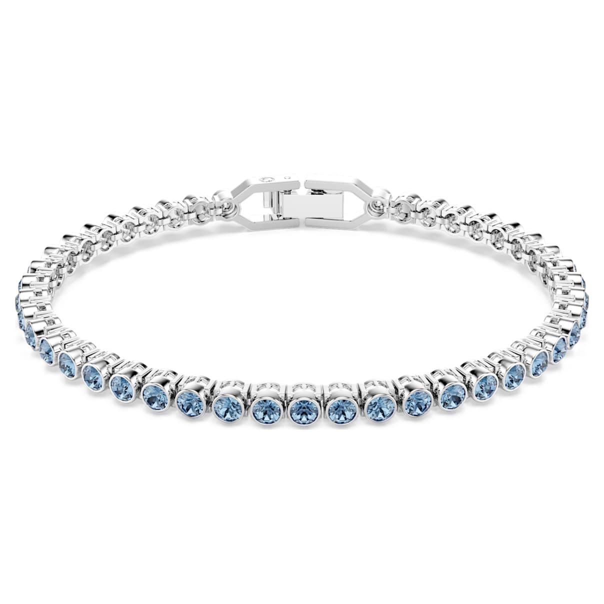 

Imber Emily Tennis bracelet, Round cut, Blue, Rhodium plated