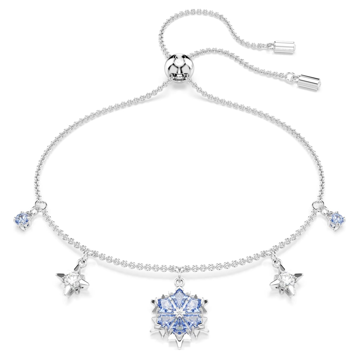 

Braccialetto Magic, Fiocco Di Neve, Blu, Placcato rodio