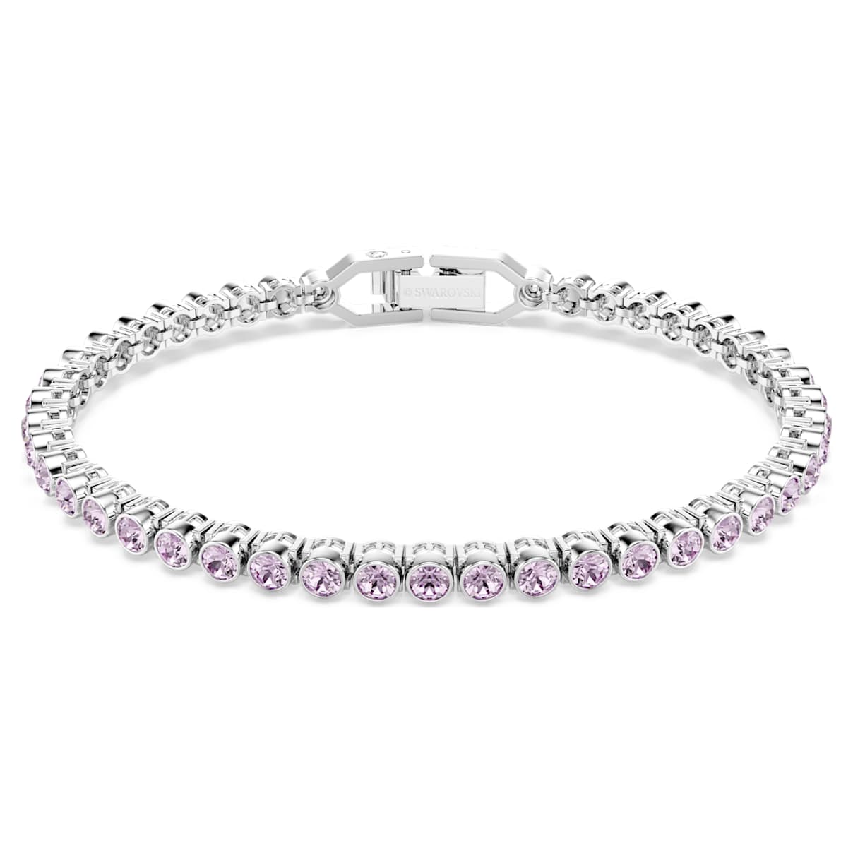 

Imber Emily Tennis bracelet, Round cut, Purple, Rhodium plated