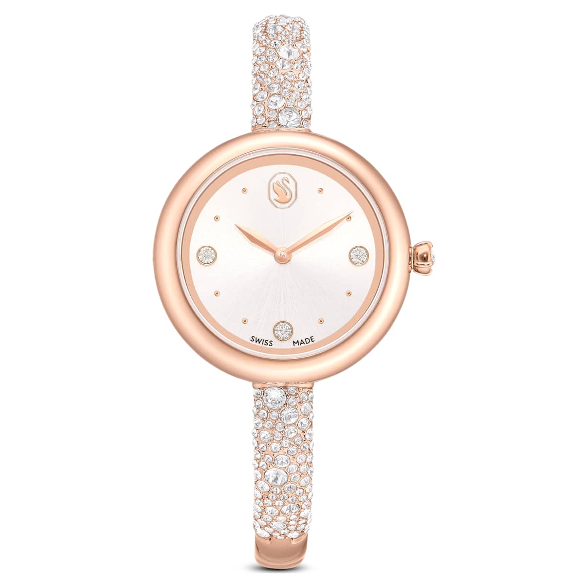 Swarovski Sublima Bangle Watch, Swiss Made, Metal Bracelet, Rose Gold Tone, Rose Gold-Tone Finish