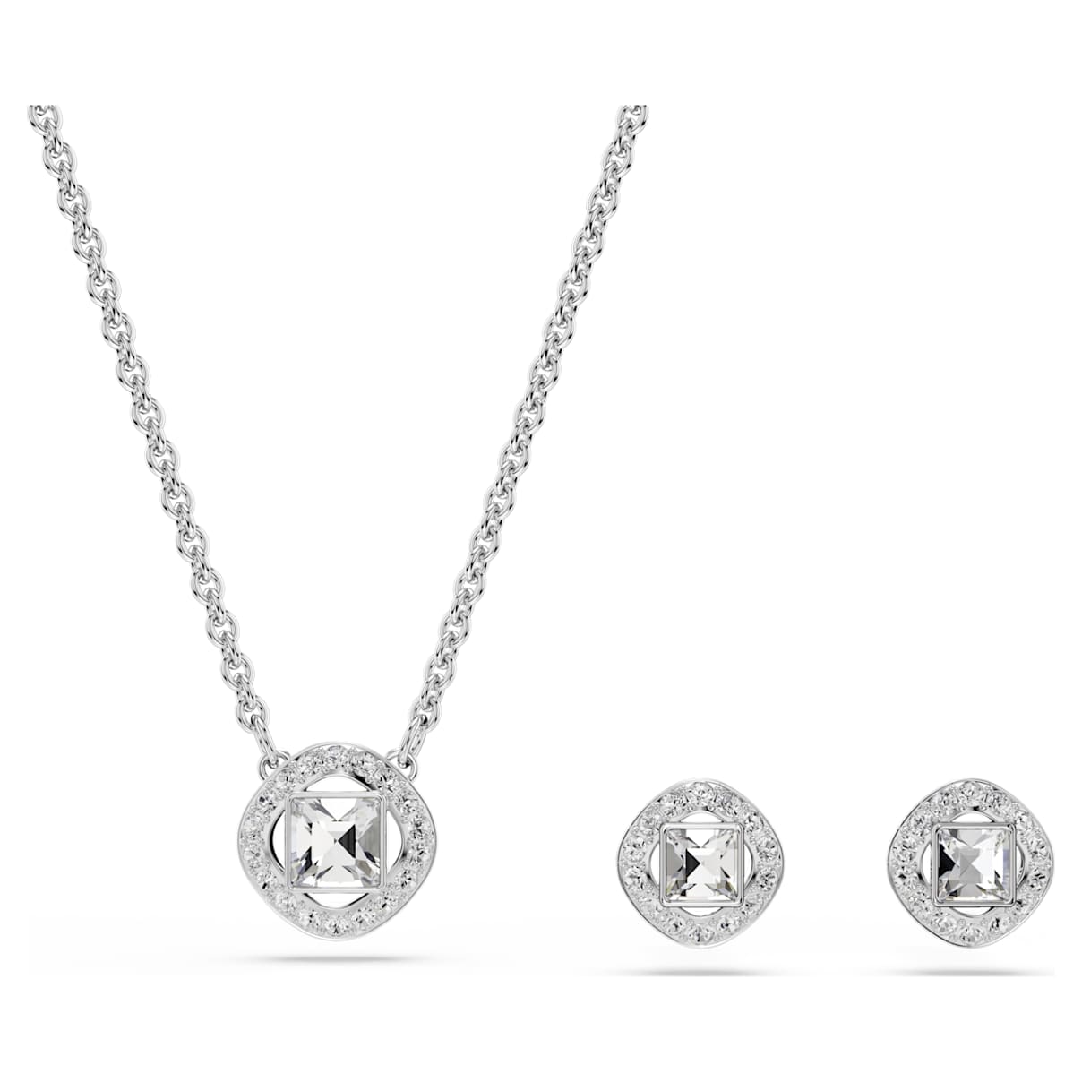 

Una Angelic Set, Rundschliff, Weiß, Rhodiniert