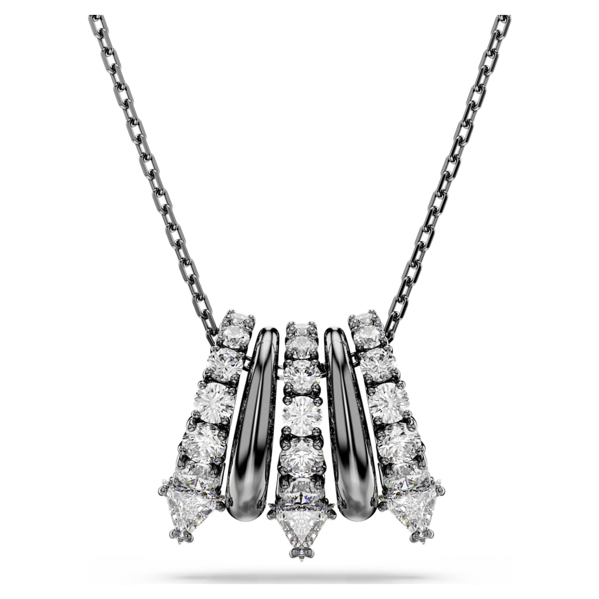 

Sublima pendant, White, Ruthenium plated