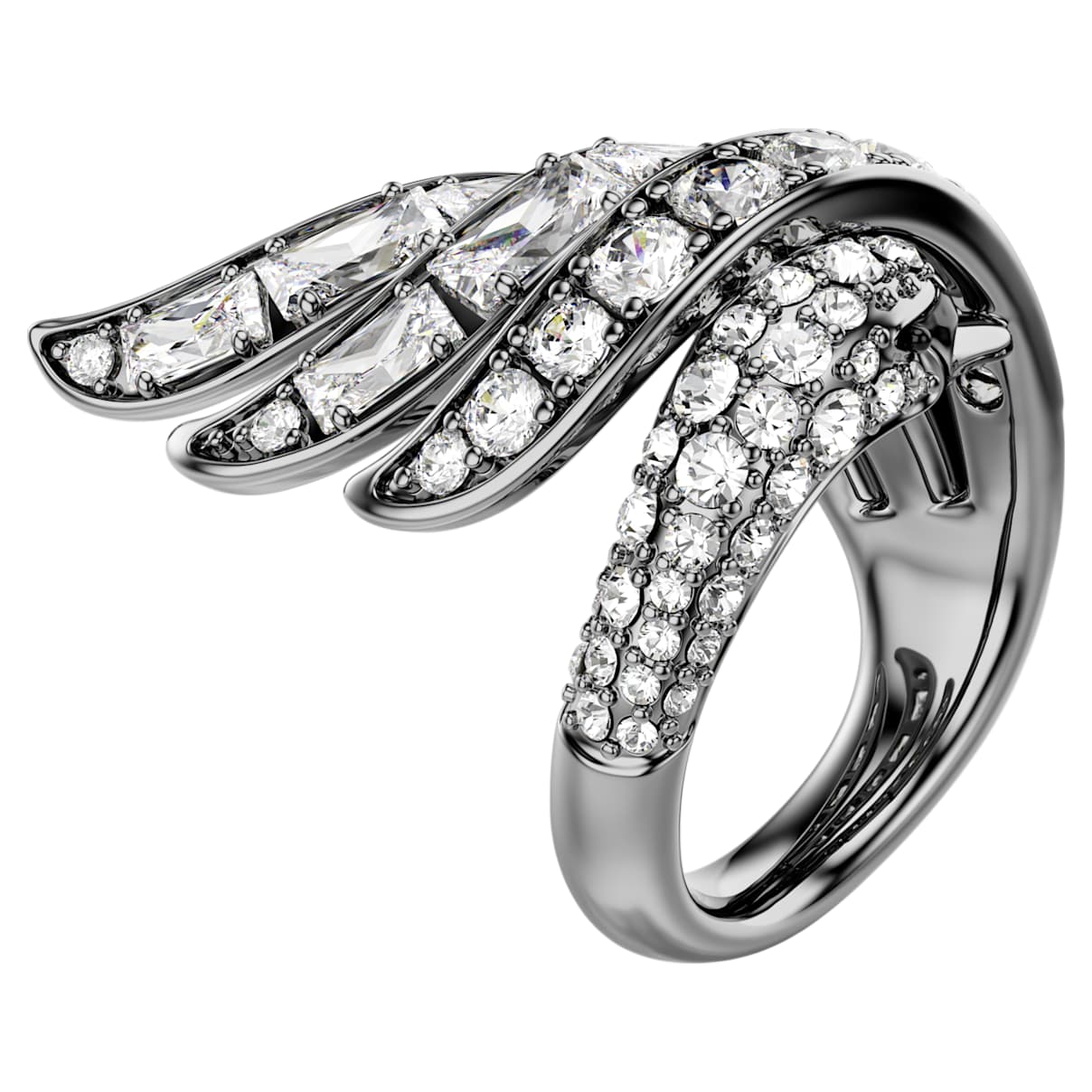 

Anillo The Vienna Collection, Cisne, Blanco, Baño de rutenio