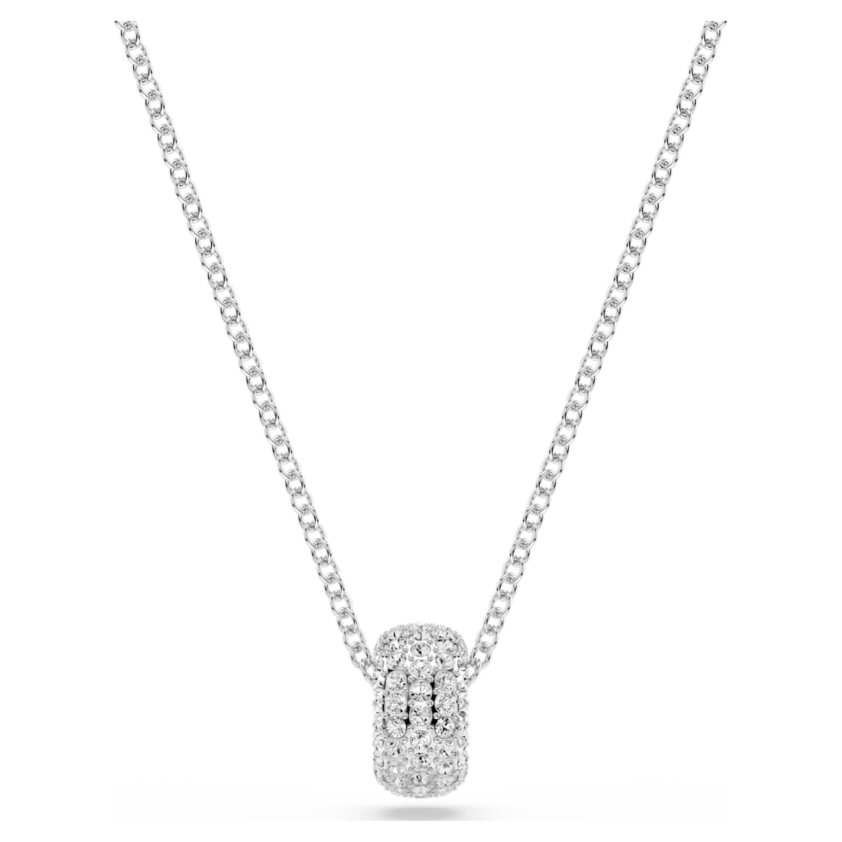 

Dextera pendant, White, Rhodium plated
