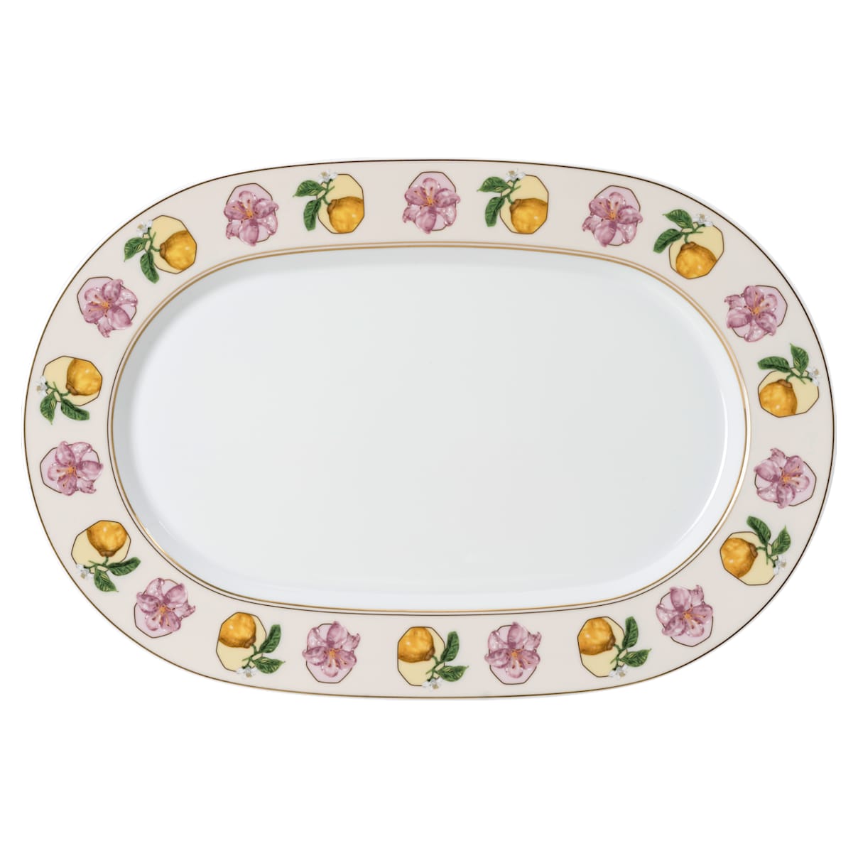 

Plat Idyllia, Porcelaine, Motif imprimé cristal, lys et citron, Petit, Multicolore