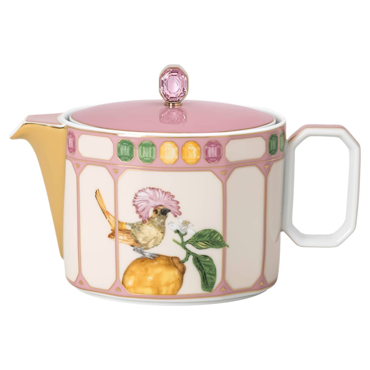 

Idyllia teapot, Porcelain, Crystal print motif, flycatcher, Small, Multicoloured