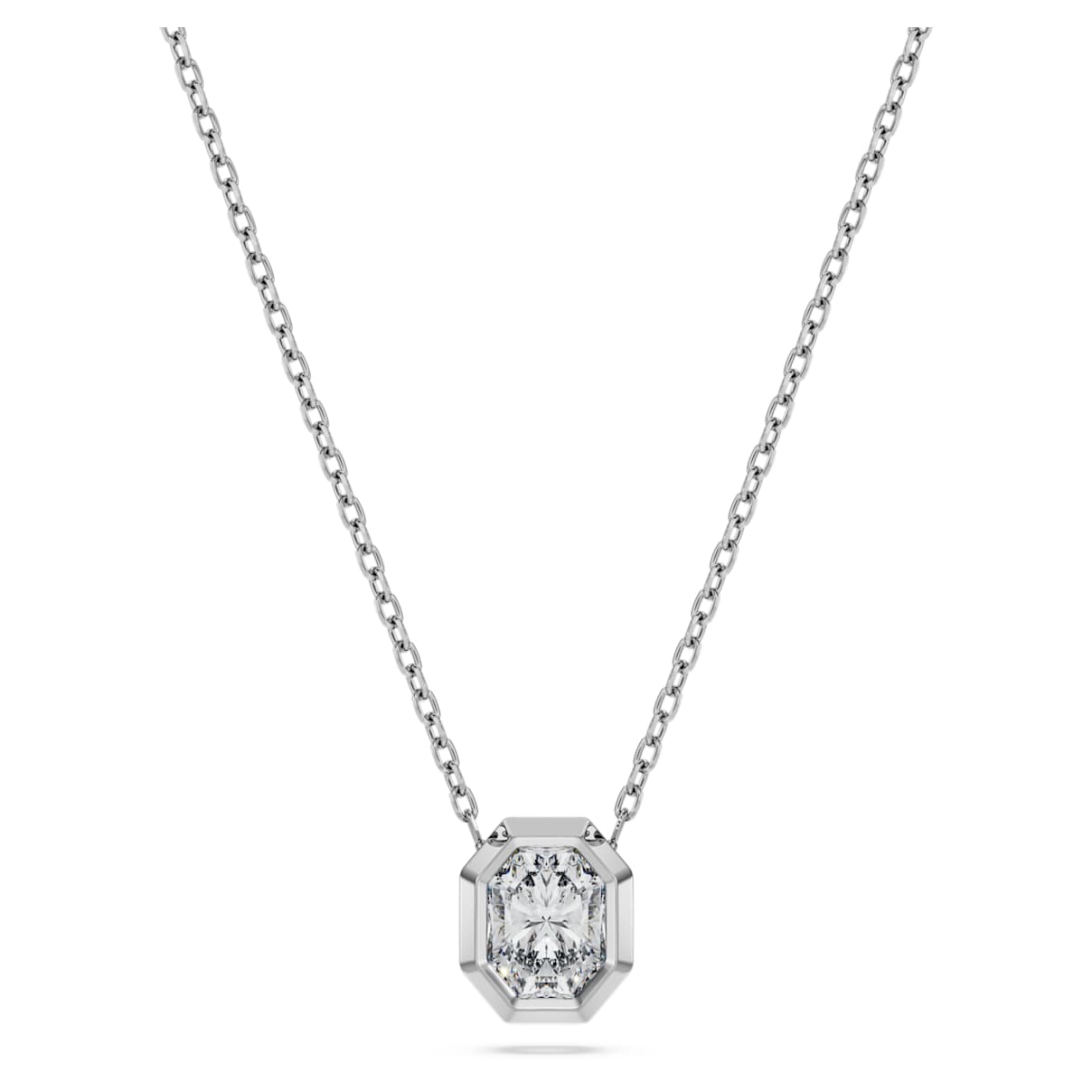 

Eternity pendant, Lab-grown diamonds 0.5 ct tw, Octagon shape, 18K white gold