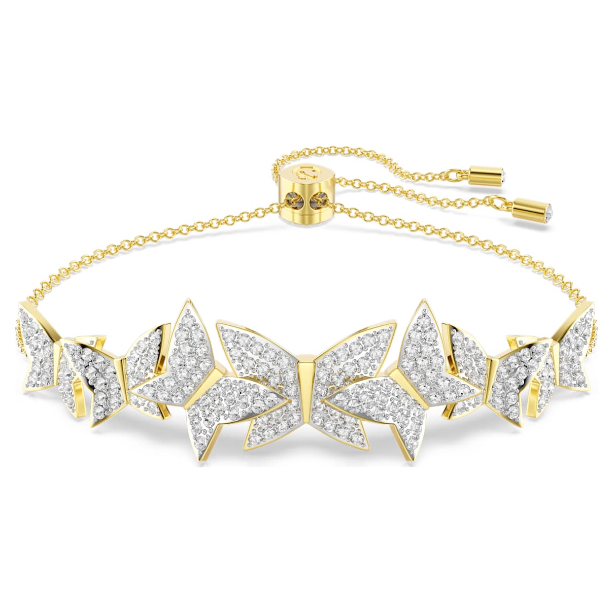 

Idyllia Lilia bracelet, Butterfly, White, Gold-tone plated