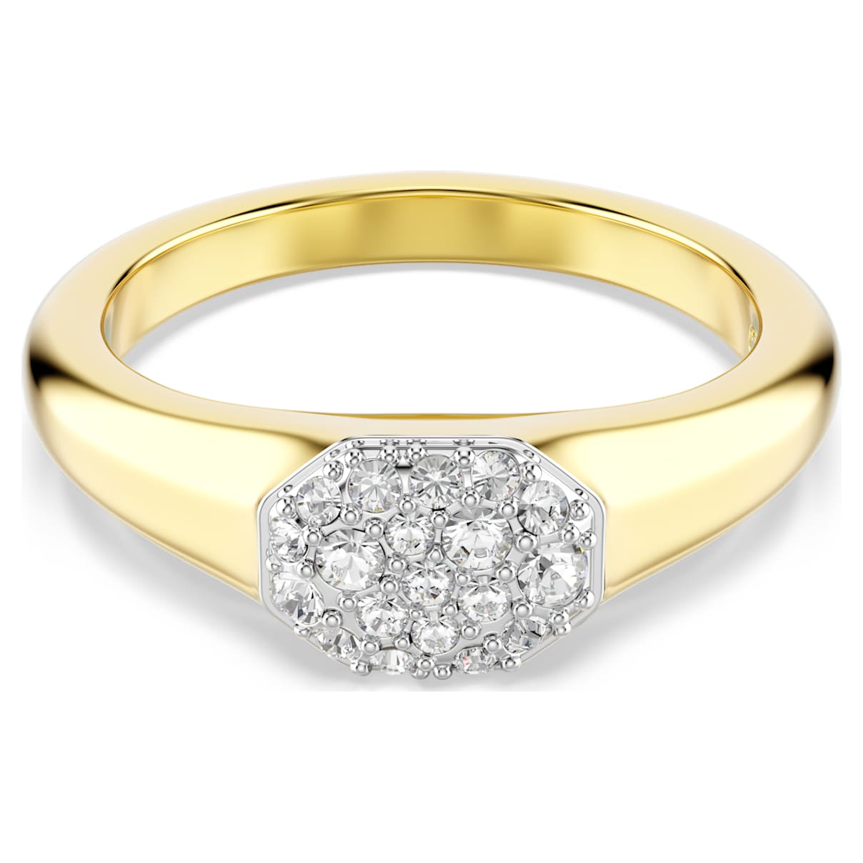 

Dextera ring, Mixed cuts, White, Gold-tone plated