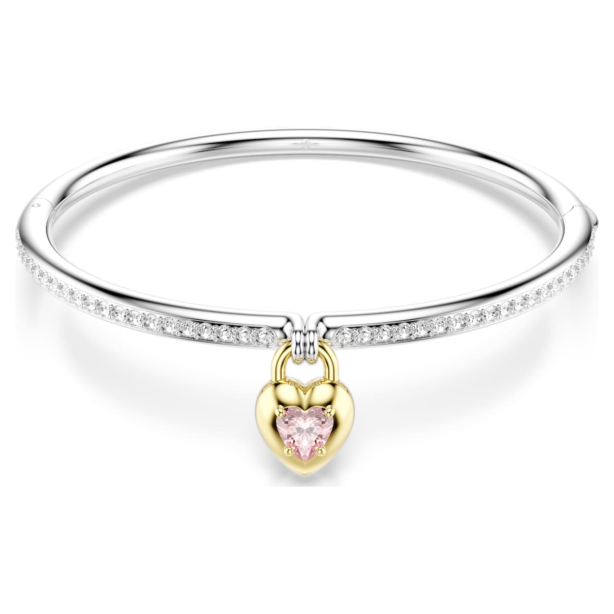 Idyllia Armreif, Verschiedene Schliffe, Herz, Rosa, Metallmix Unisex S