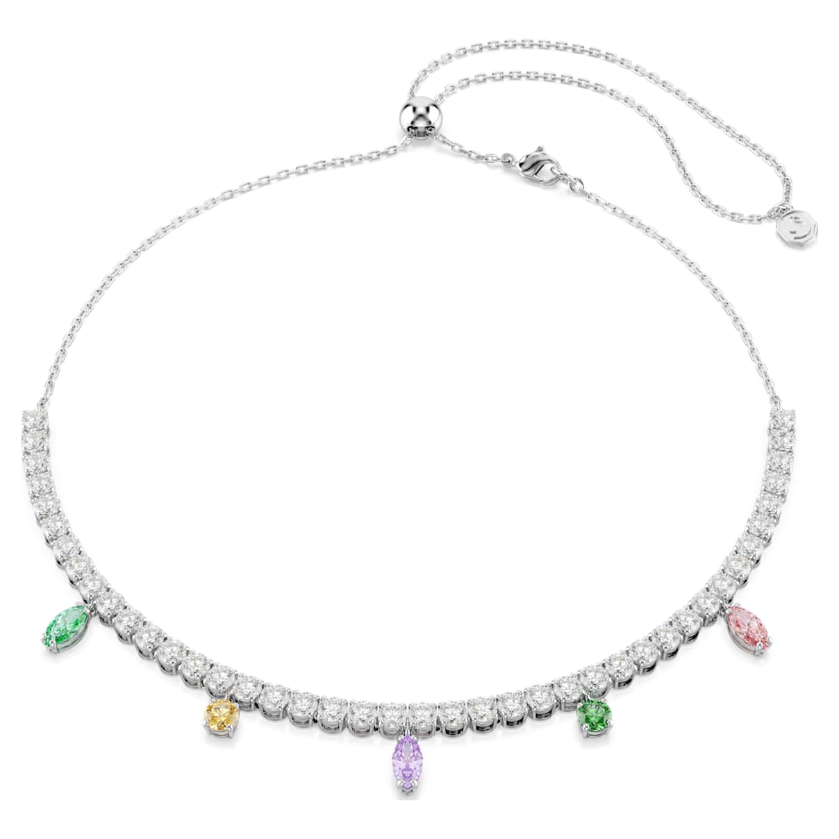 Swarovski Ariana Grande X Necklace, Mixed Cuts, Multicoloured, Rhodium Plated