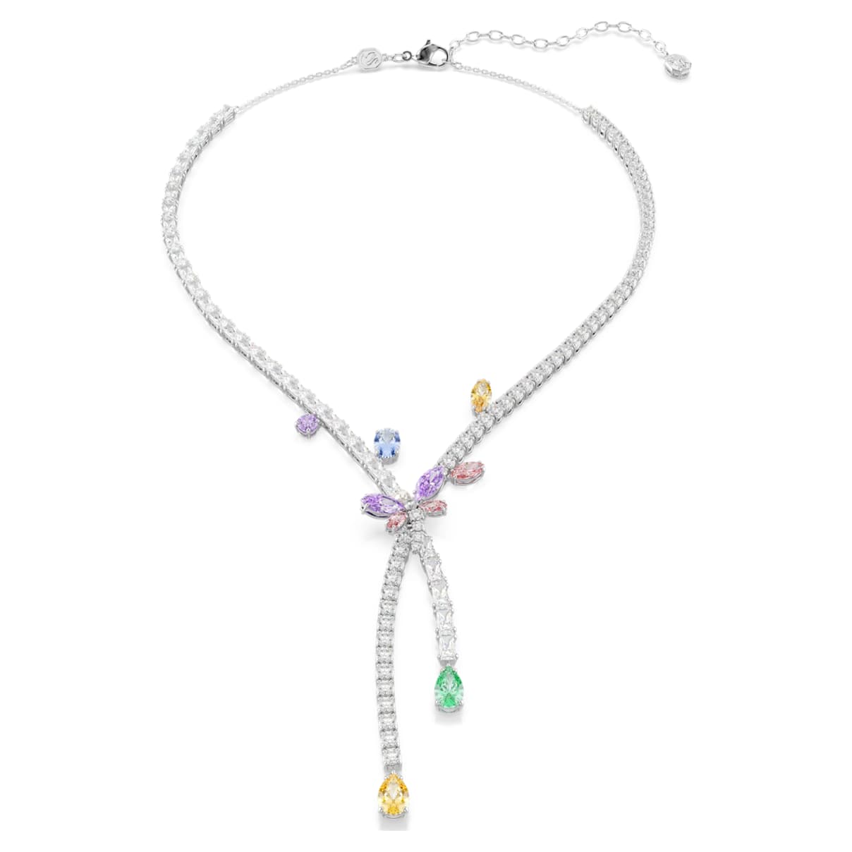 Swarovski Ariana Grande X Necklace  Mixed Cuts  Dragonfly  Multicoloured  Rhodium Plated