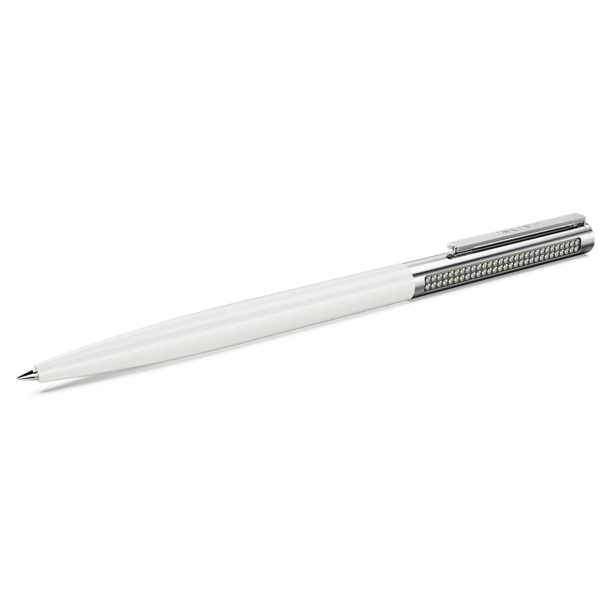 Swarovski Matrix Tennis Ballpoint Pen, White, Chrome Plated