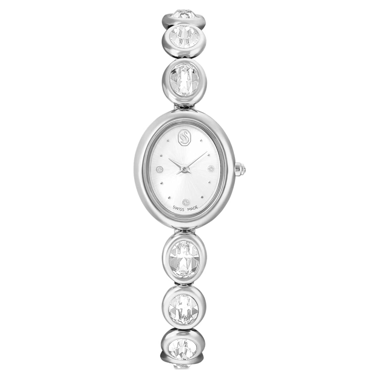 Orologio Imber oval, Fabbricato in Svizzera, Bracciale di metallo, Tono argentato, Acciaio inossidabile OS