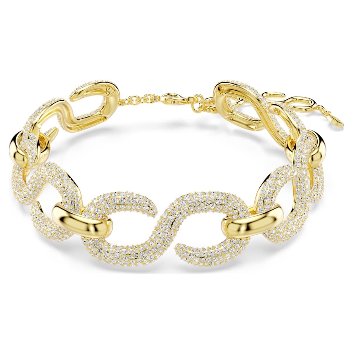 Girocollo Dextera, Taglio Round, Bianco, Finitura oro 18K OS