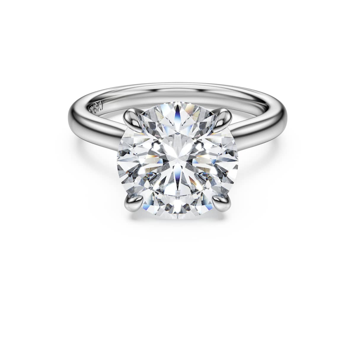 

Eternity Solitärring, Im Labor gezüchtete Diamanten 3,88 ct tw, Runde Form, 18K Weißgold