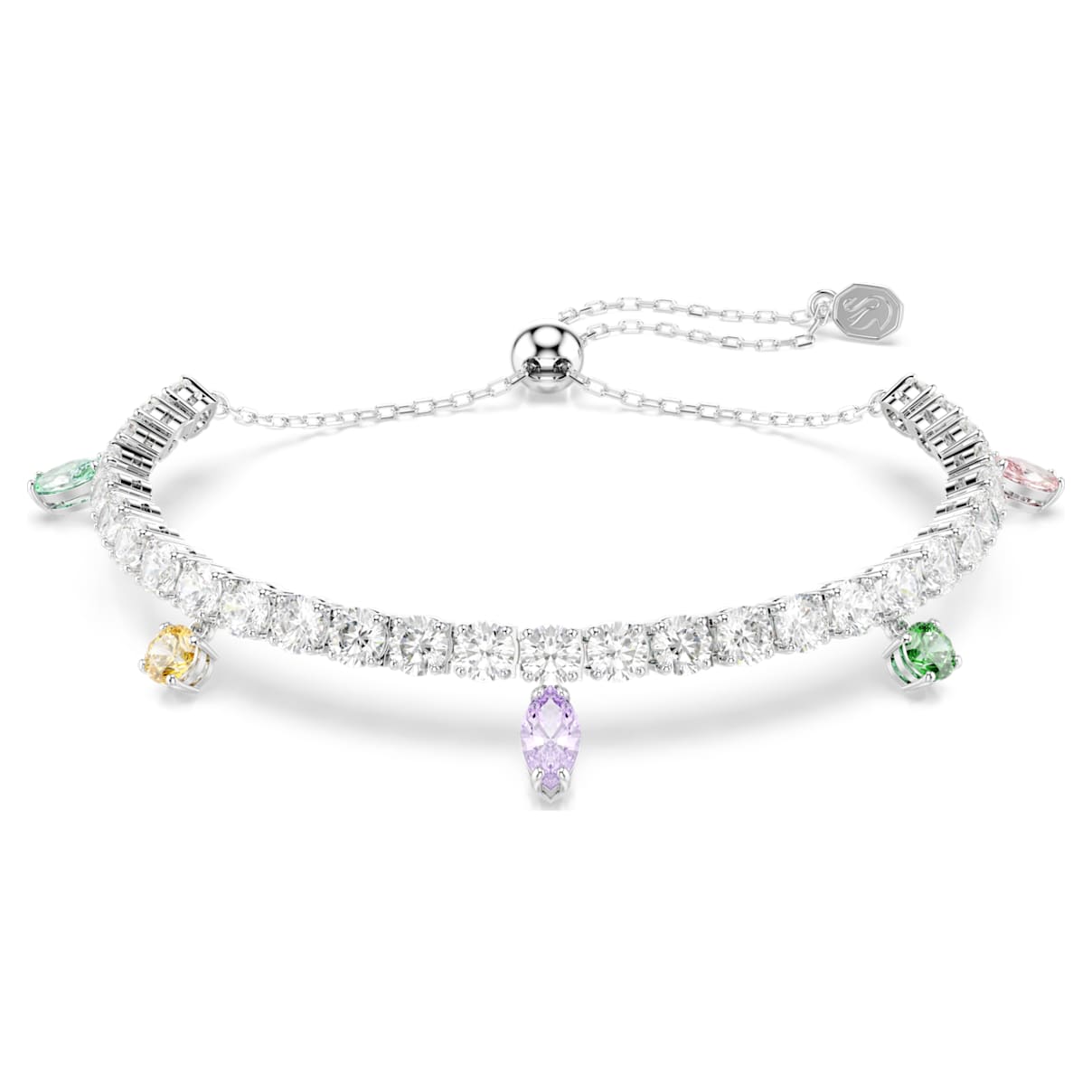 Swarovski Ariana Grande X Bracelet, Mixed Cuts, Multicoloured, Rhodium Plated