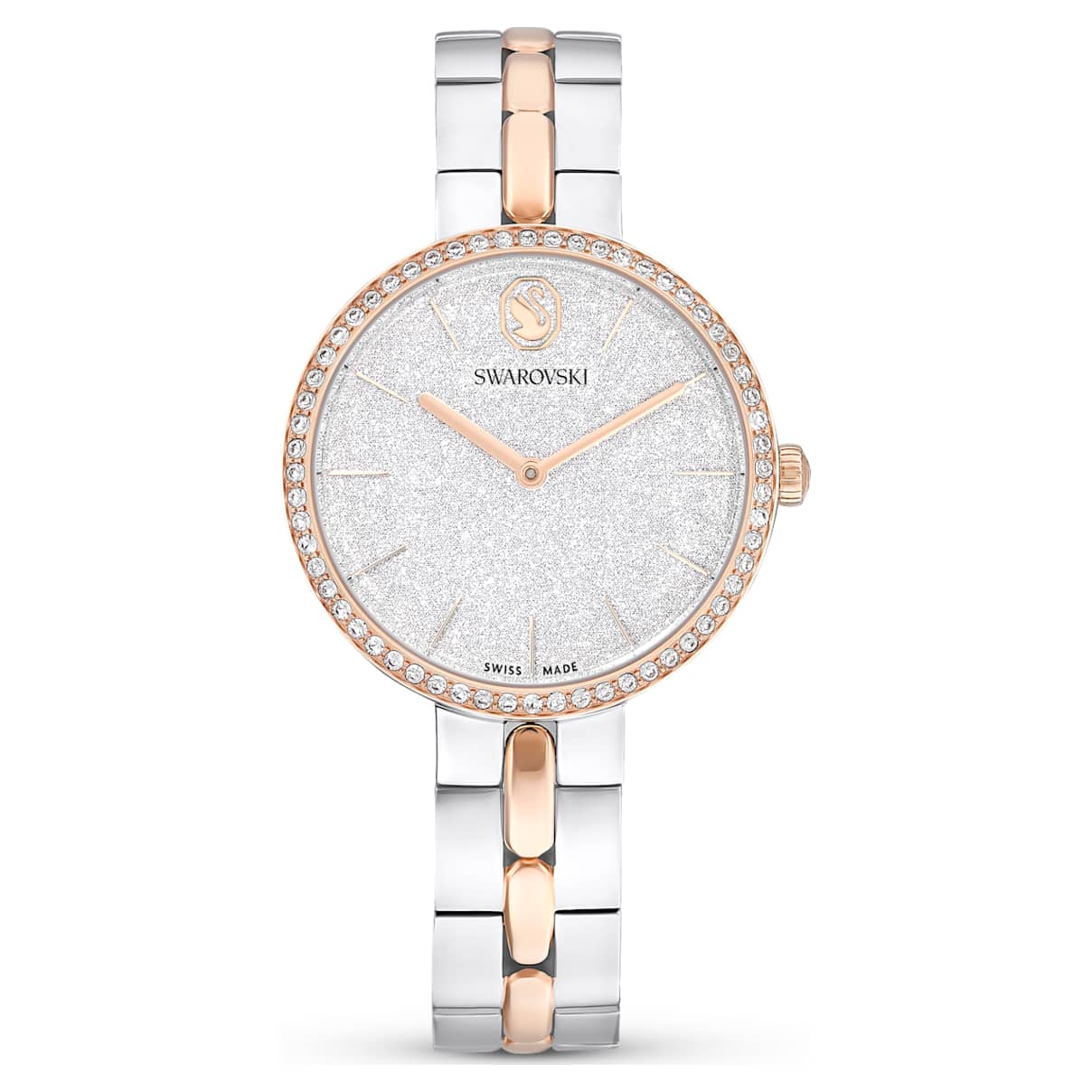 Orologio Cosmopolitan, Fabbricato in Svizzera, Bracciale di metallo, Tono argentato, Mix di finiture OS