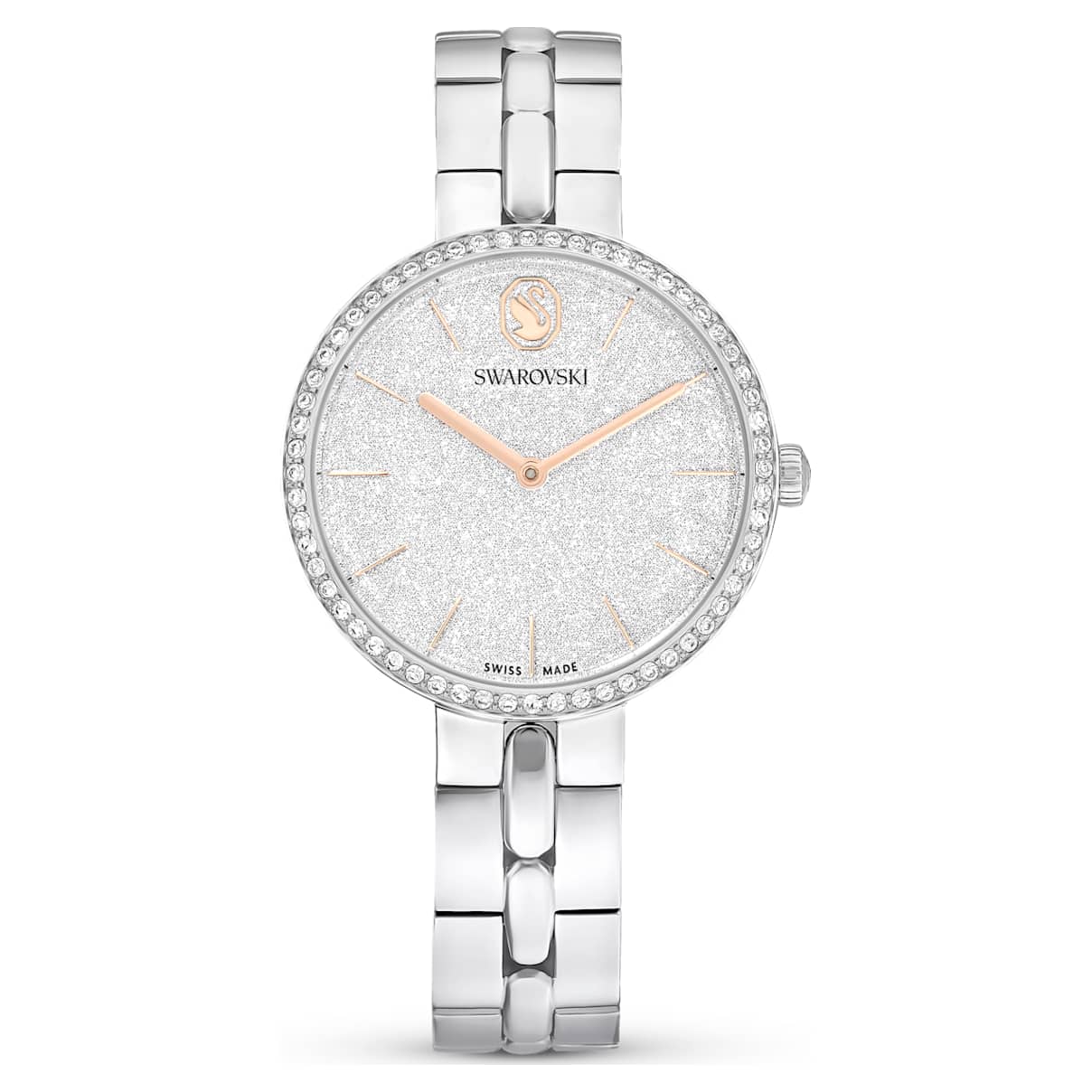 Cosmopolitan Uhr, Schweizer Produktion, Metallarmband, Silberfarben, Edelstahl Unisex OS