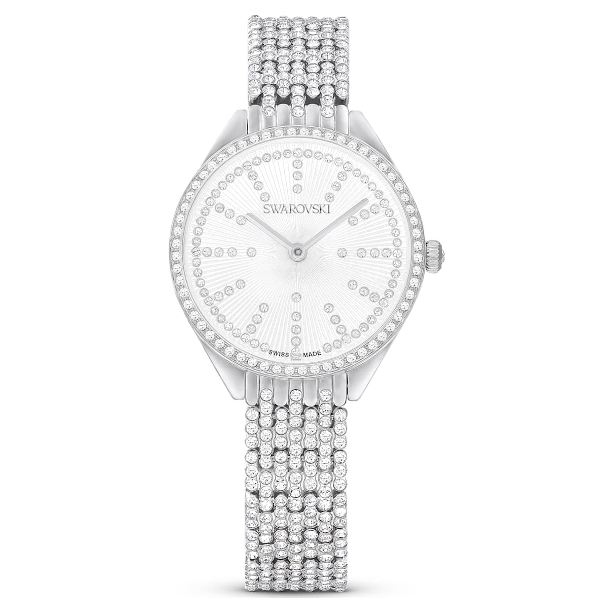 Attract Uhr, Schweizer Produktion, Metallarmband, Silberfarben, Edelstahl Unisex OS