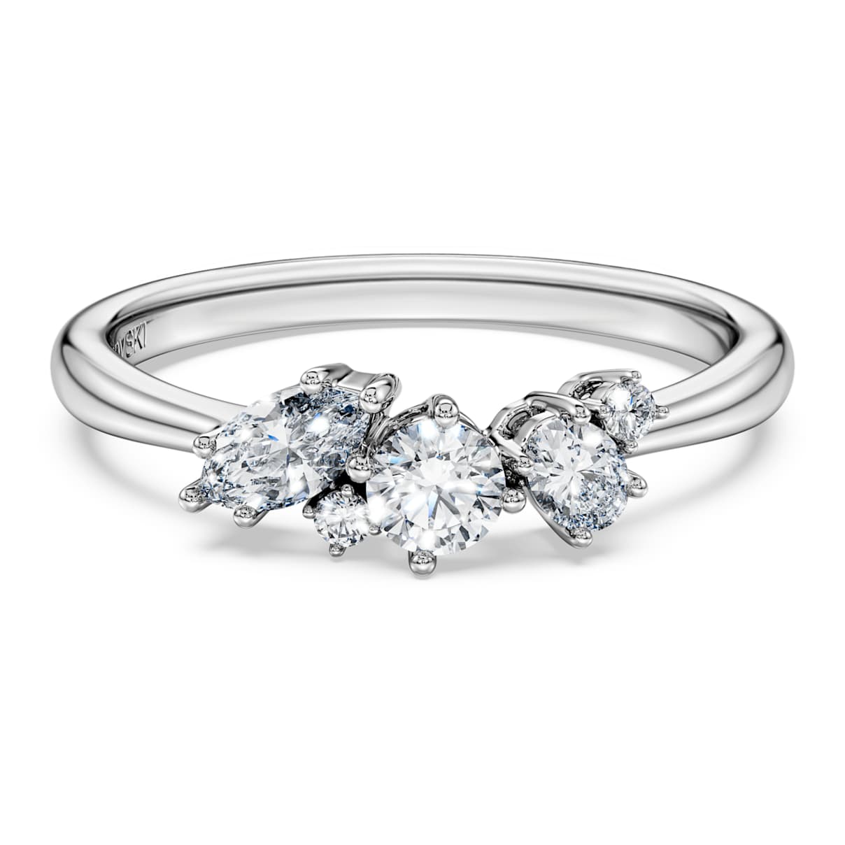 Galaxy Ring, Im Labor gezüchtete Diamanten 0,43 ct tw, Verschiedene Formen, Sterlingsilber Unisex 53