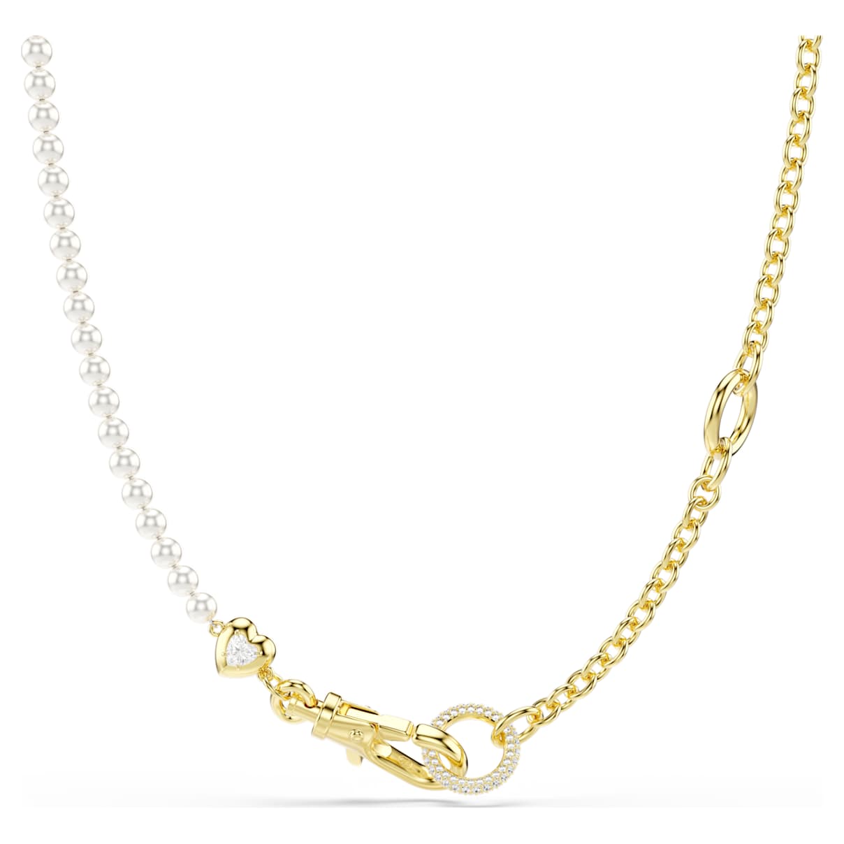 Idyllia Halskette, Kristallperle, WeiÃŸ, 18K Goldbeschichtet Unisex OS