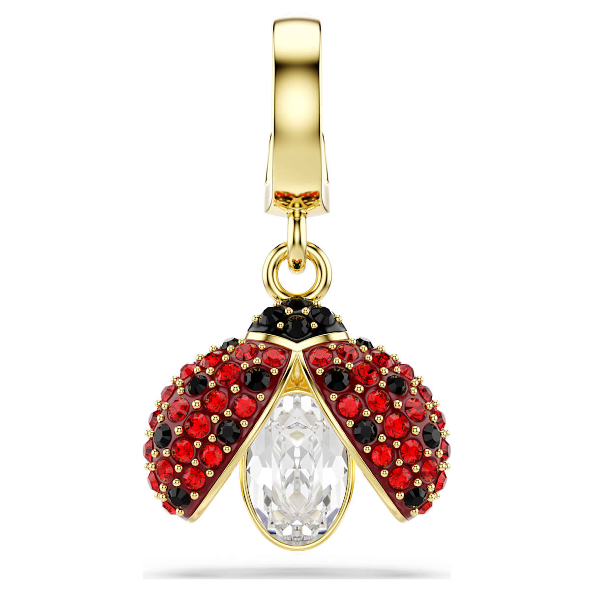 Charm Idyllia, Taglio misto, Coccinella, Rosso, Finitura oro 18K OS