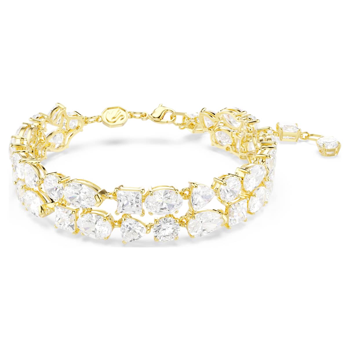 Mesmera Armband, Verschiedene Schliffe, WeiÃŸ, 18K Goldbeschichtet Unisex OS