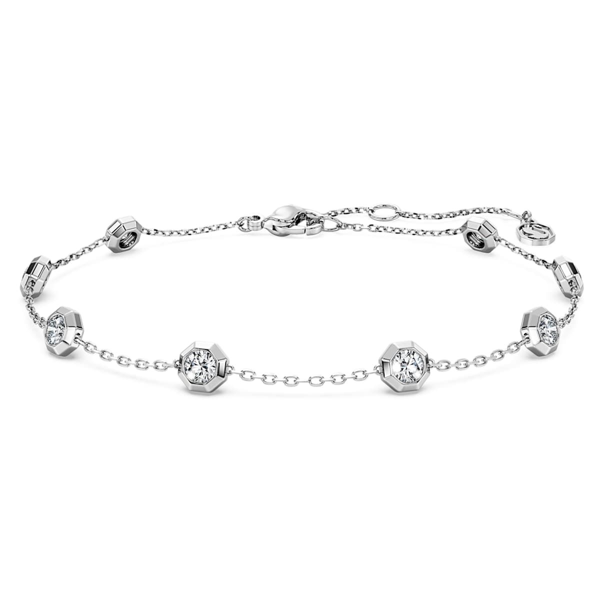 Octagon Armband, Im Labor gezüchtete Diamanten 0,8 ct tw, Runde Form, Sterlingsilber Unisex OS