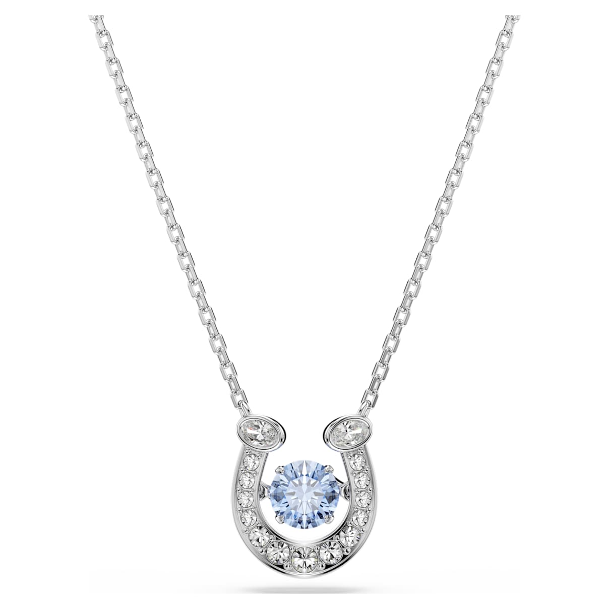 Symbolica AnhÃ¤nger, Rundschliff, PavÃ©, Hufeisen, Blau, Rhodiniert Unisex OS