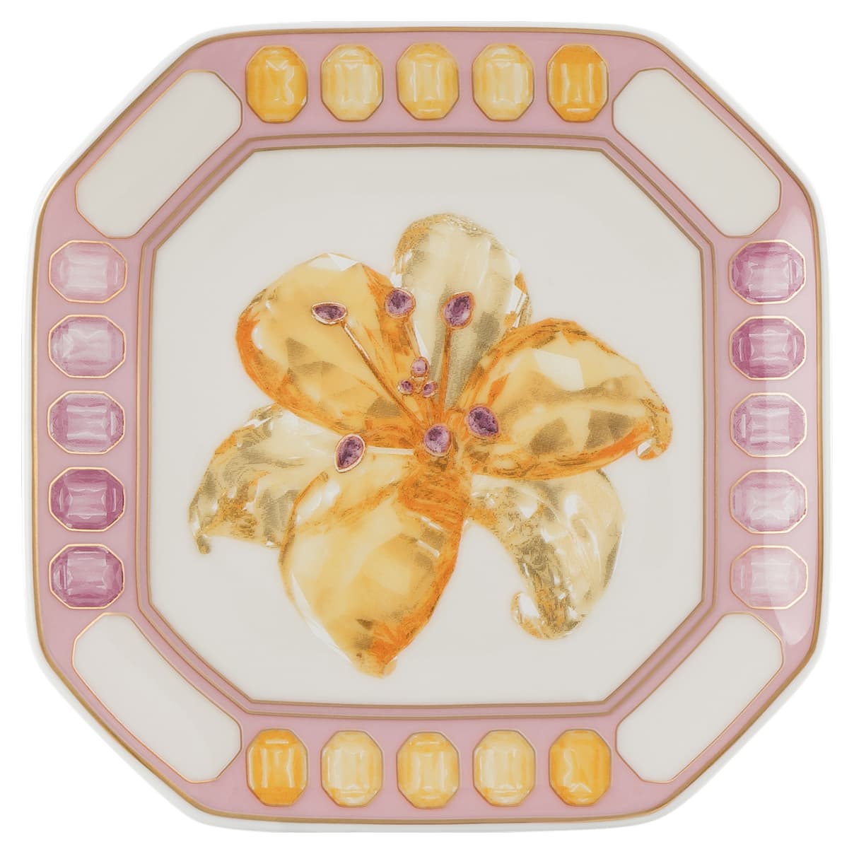 Idyllia Vide-poche, Porzellan, Kristallines Printmotiv, Blume, Rosa Unisex OS