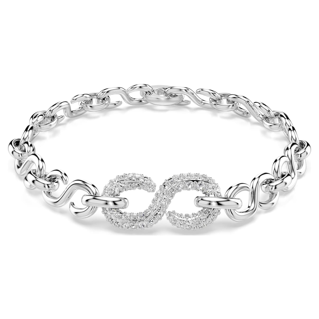 Braccialetto Dextera, Taglio Round, Bianco, Placcato rodio M