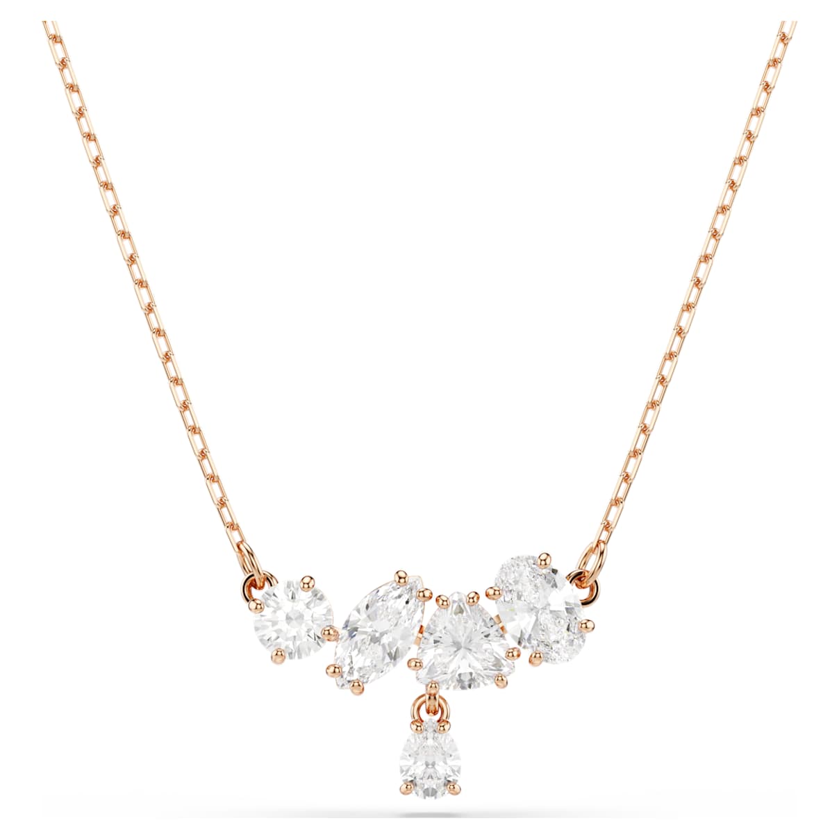 Mesmera Halskette, Verschiedene Schliffe, WeiÃŸ, 18K rosÃ©goldbeschichtet Unisex OS