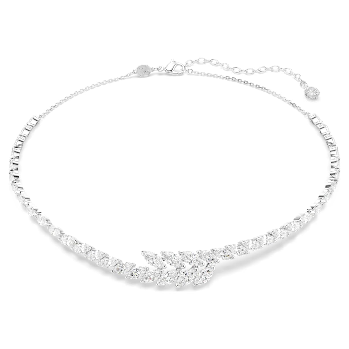 Mesmera Halskette, Marquise Schliff, WeiÃŸ, Rhodiniert Unisex OS