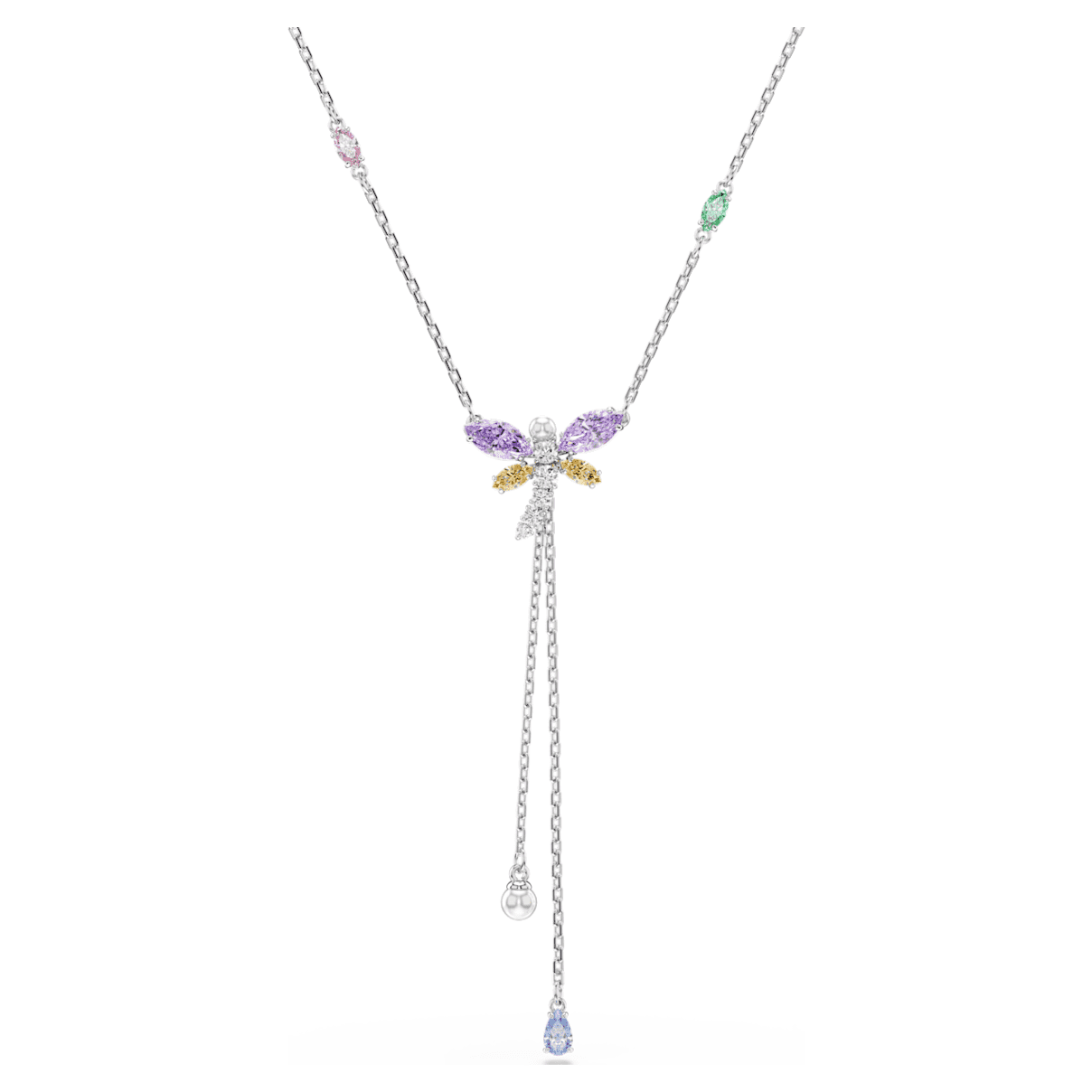 Ariana Grande x Y-Halskette, Verschiedene Schliffe, Libelle, Mehrfarbig, Rhodiniert Unisex OS