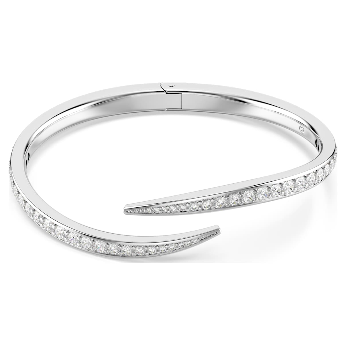 Vienna Armreif, Rundschliff, Schwan, WeiÃŸ, Rhodiniert Unisex M