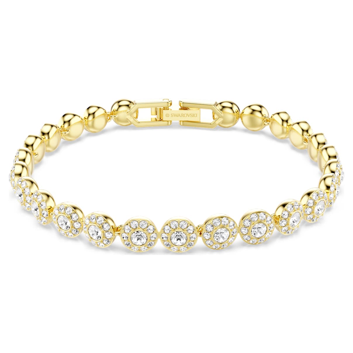Braccialetto Una Angelic, Taglio Round, Bianco, Finitura oro 18K M