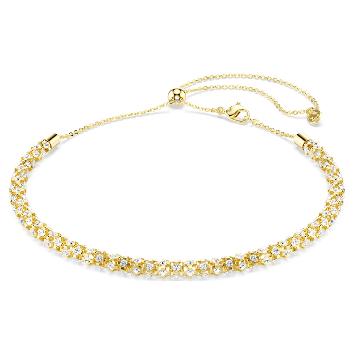 Collana Dextera, Taglio Round, Bianca, Finitura oro 18K OS