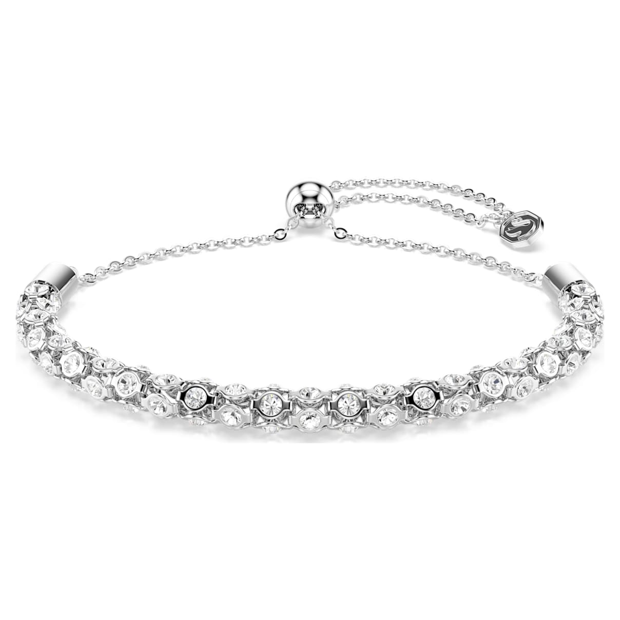 Dextera armband, Ronde slijpvorm, Wit, Roestvrij staal