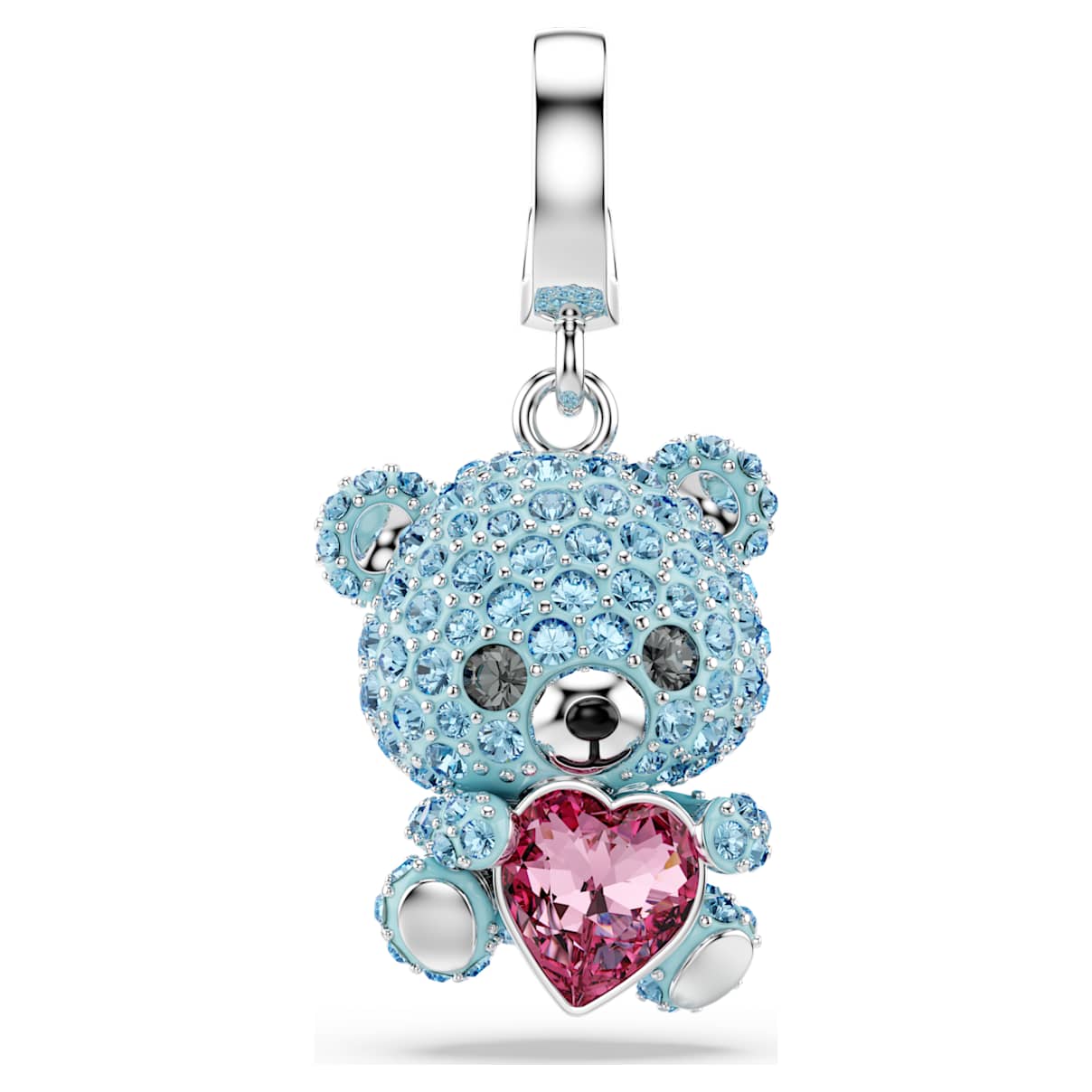 Swarovski Idyllia Charm  Mixed Cuts  Teddy  Blue  Rhodium Plated