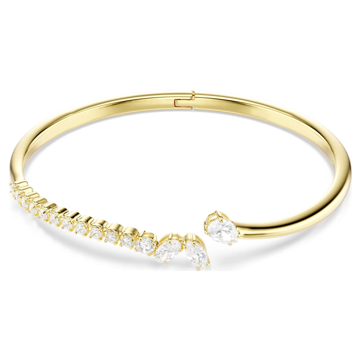 Mesmera Armreif, Verschiedene Schliffe, WeiÃŸ, 18K goldbeschichtet Unisex M