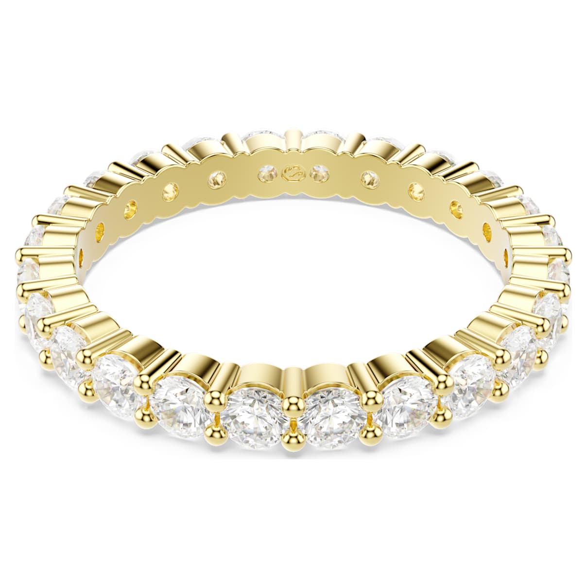Swarovski Matrix Vittore Band Ring  Round Cut  White  18K Gold Finish