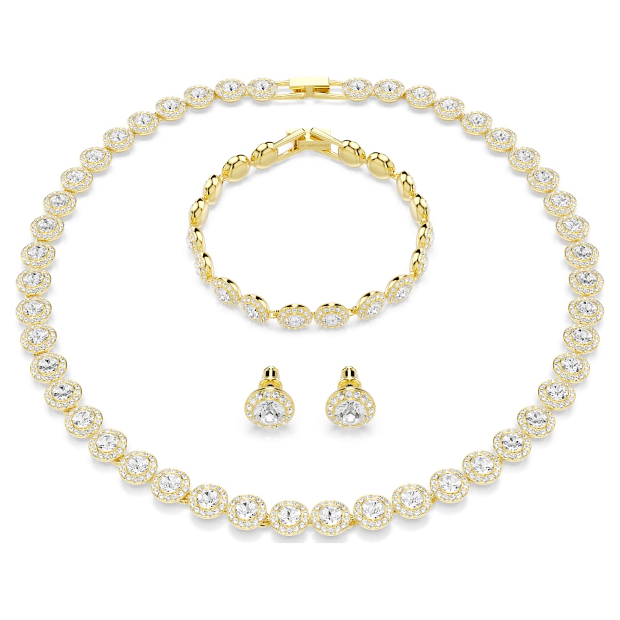 Set Una Angelic, Set (3), Taglio rotondo, Bianco, Finitura oro 18K OS