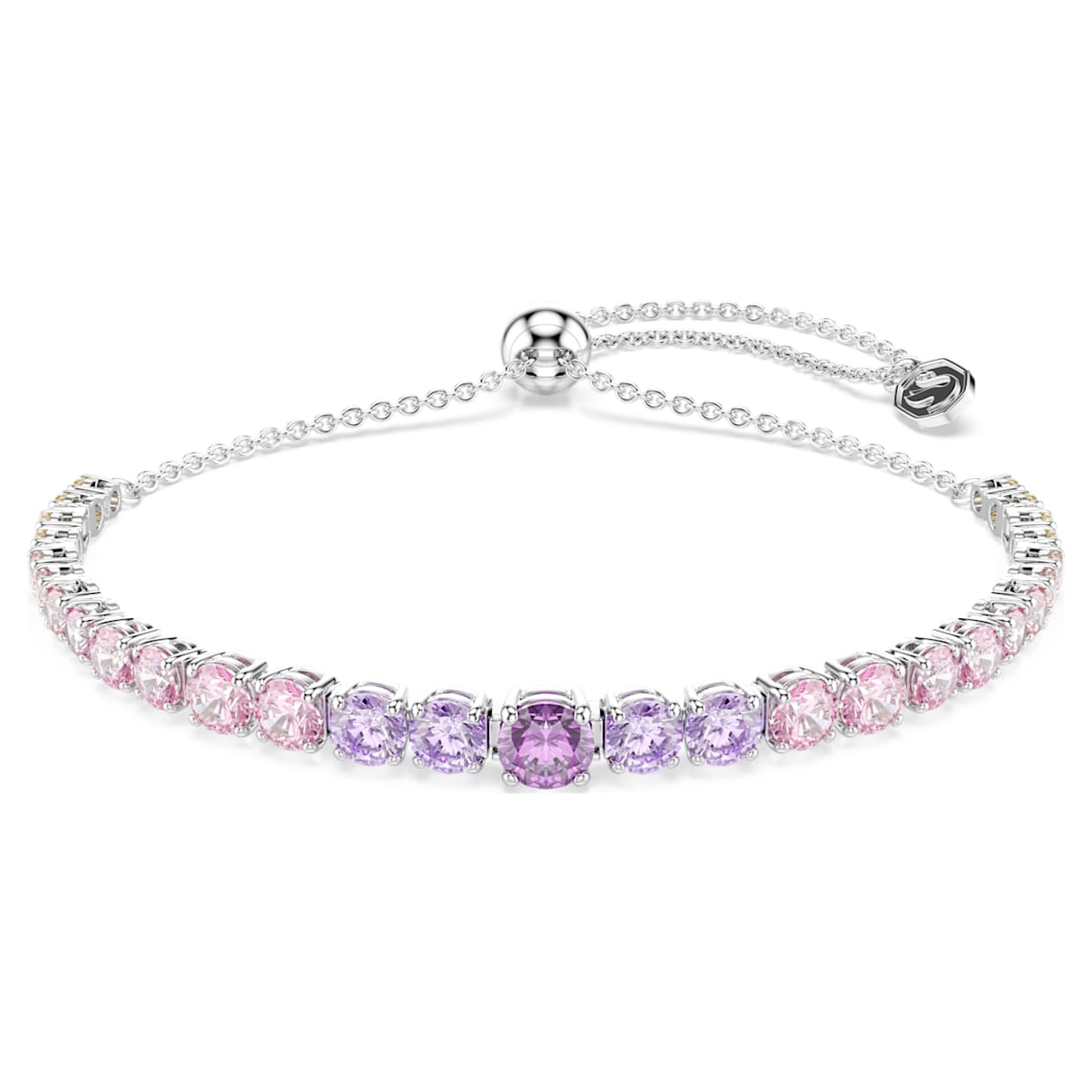 Matrix Armband, Rundschliffe im Farbverlauf, Mehrfarbig, Rhodiniert Unisex OS