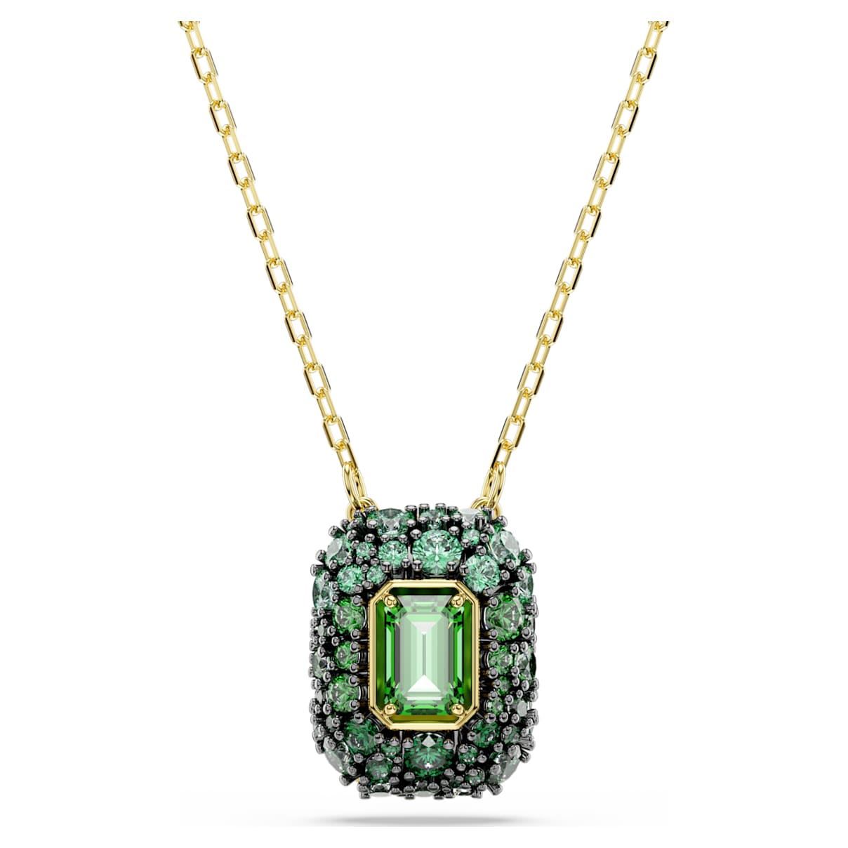 Pendentif Sublima, Taille octogonale, Vert, Doré à l’or 18 carats (750/1000)