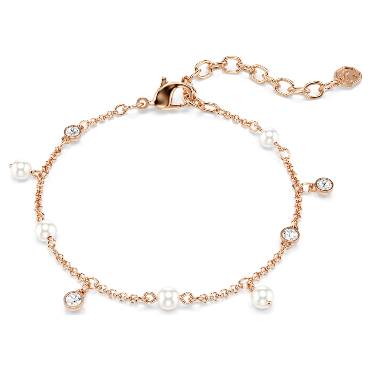 Imber Armband, Kristallperle, Rundschliff, WeiÃŸ, 18K rosÃ©goldbeschichtet Unisex OS